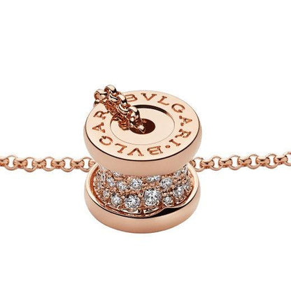 Dây chuyền BVLgari B.zero1 vàng hồng 18k - kim cương