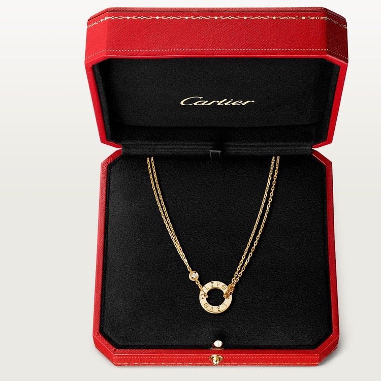 Dây chuyền Cartier Love | Vàng 18k - 2 kim cương