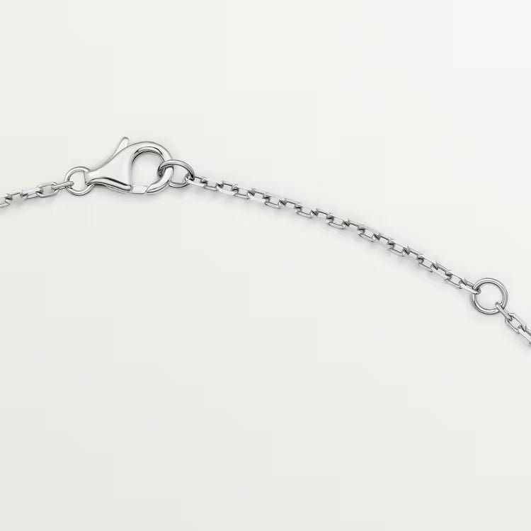 Dây chuyền Cartier Love đôi | Vàng trắng 18k - kim cương pave