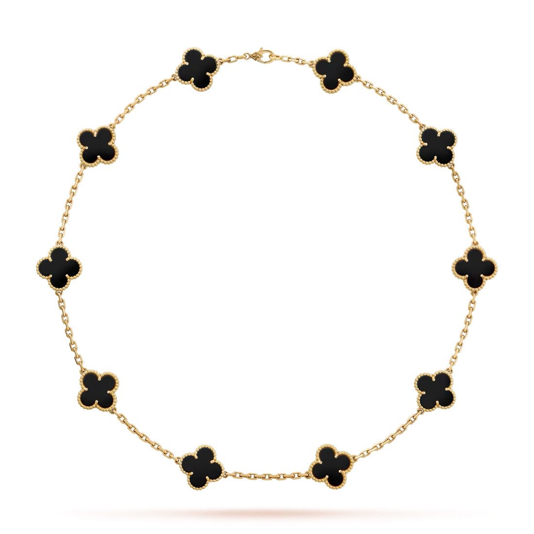 Dây chuyền Van Cleef & Arpels Alhambra 10 hoa Onyx đen