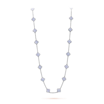 Dây chuyền Van Cleef & Arpels Alhambra dài 20 hoa Chalcedony