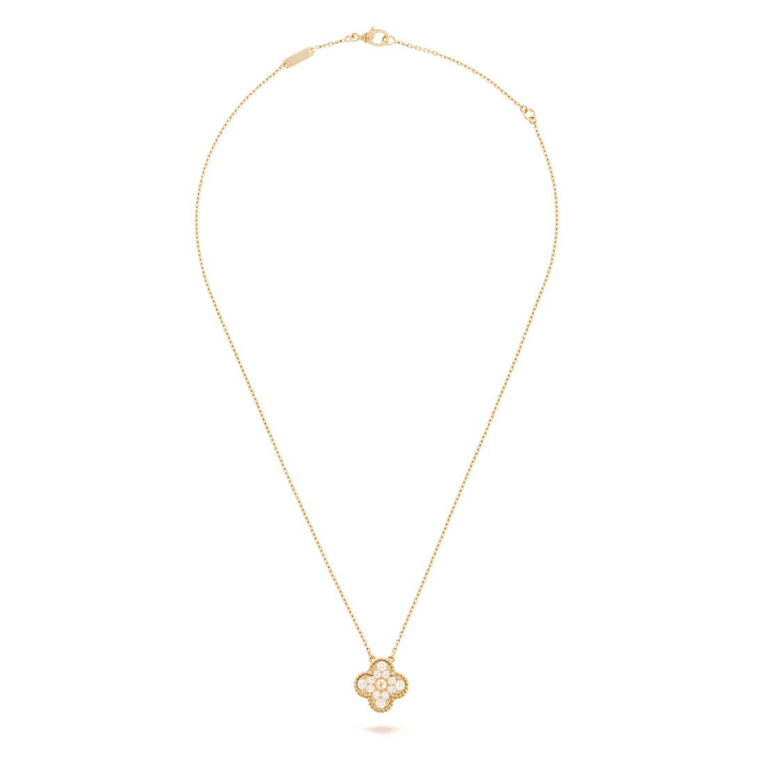 Dây chuyền Van Cleef & Arpels Alhambra vàng 18K kim cương thiên nhiên