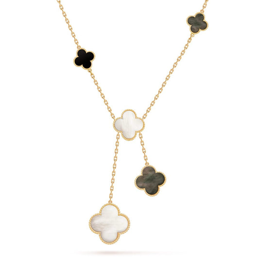 Dây chuyền Van Cleef & Arpels Magic Alhambra 6 hoa Xà cừ, Onyx