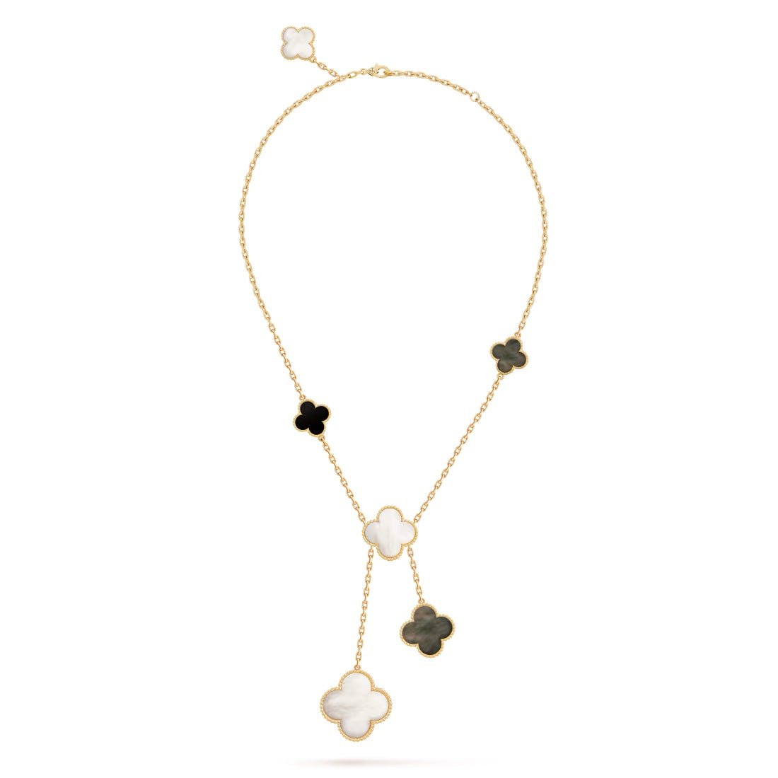 Dây chuyền Van Cleef & Arpels Magic Alhambra 6 hoa Xà cừ, Onyx