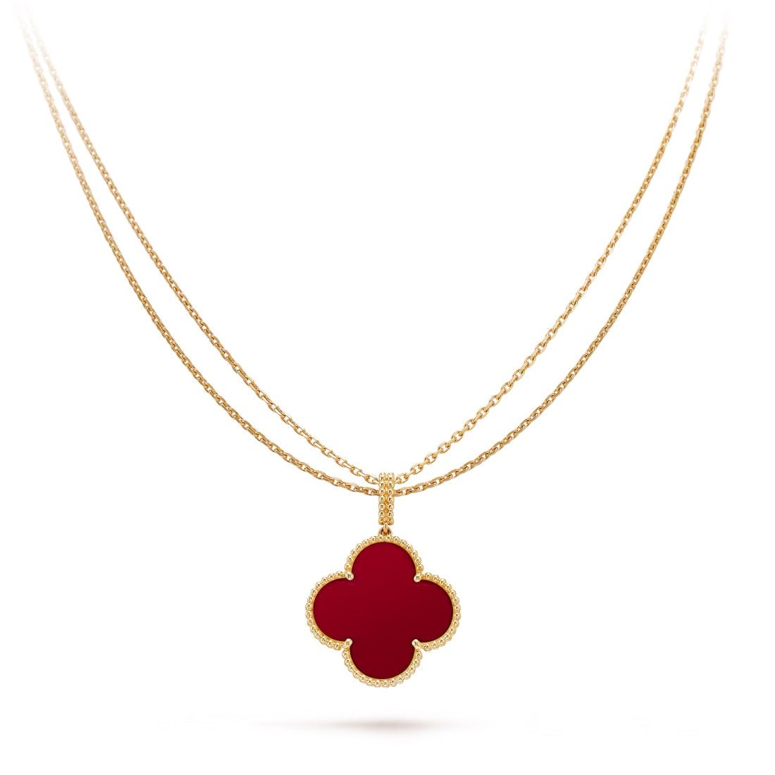 Dây chuyền Van Cleef & Arpels Magic Alhambra 90cm Carnelian