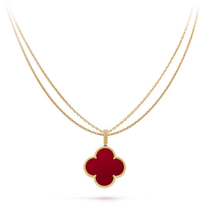 Dây chuyền Van Cleef & Arpels Magic Alhambra 90cm Carnelian