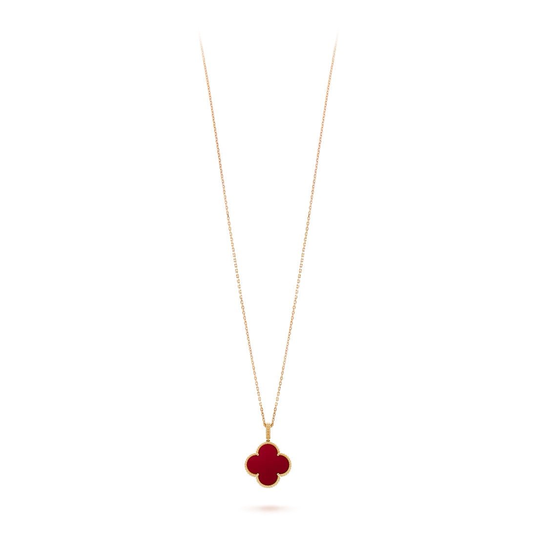 Dây chuyền Van Cleef & Arpels Magic Alhambra 90cm Carnelian