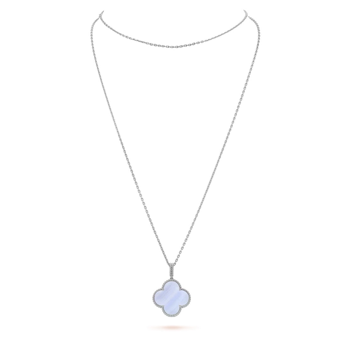 Dây chuyền Van Cleef & Arpels Magic Alhambra 90cm Chalcedony