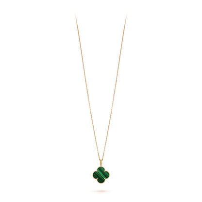 Dây chuyền Van Cleef & Arpels Magic Alhambra 90cm Malachite xanh