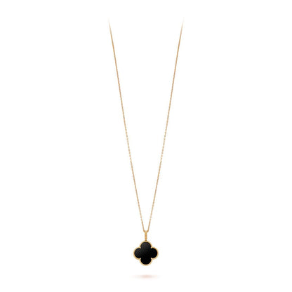 Dây chuyền Van Cleef & Arpels Magic Alhambra 90cm Onyx đen