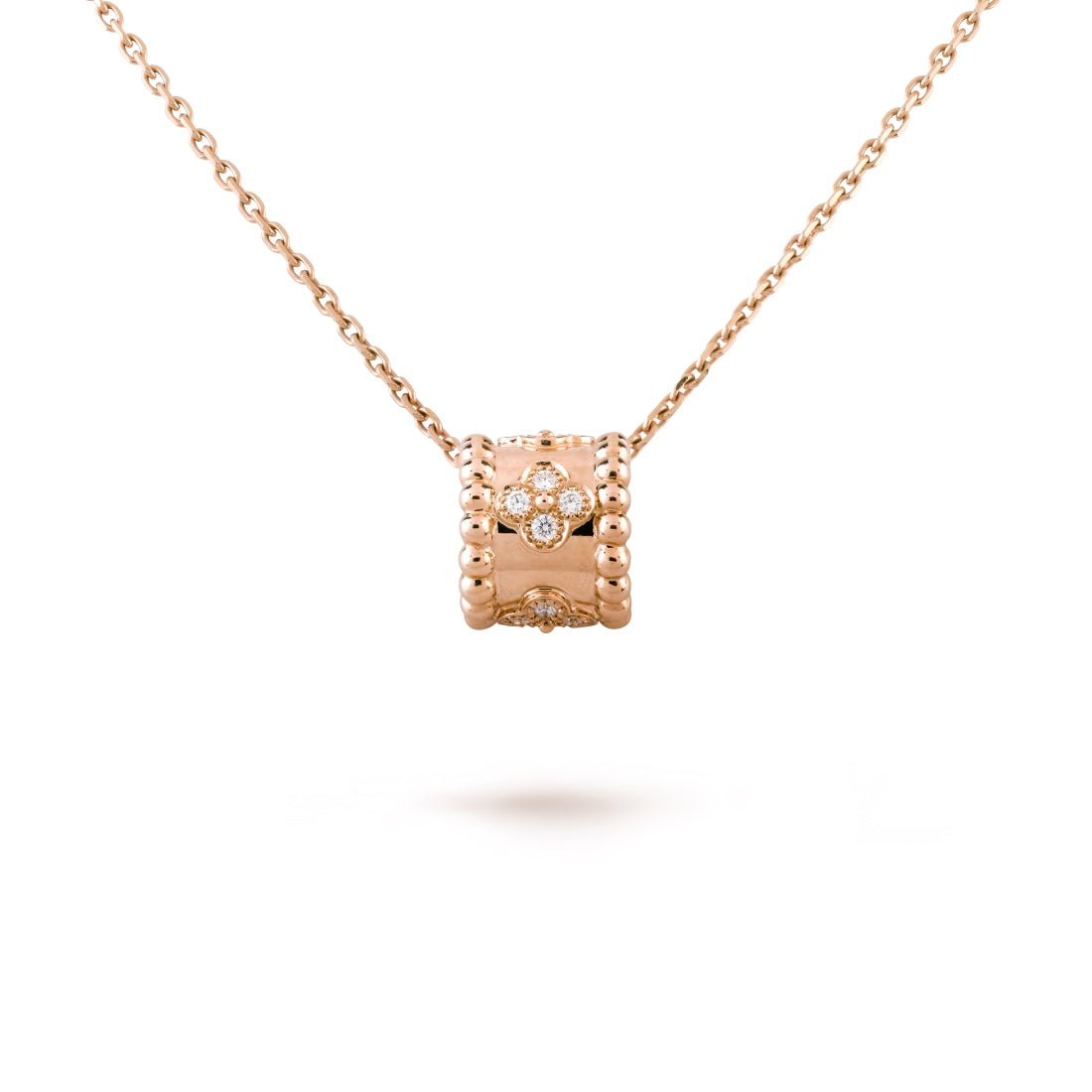 Dây chuyền Van Cleef & Arpels Perlée clovers vàng hồng 18k