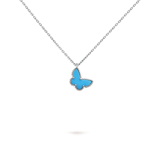 Dây chuyền Van Cleef & Arpels Sweet Alhambra butterfly vàng 18K đá Turquoise