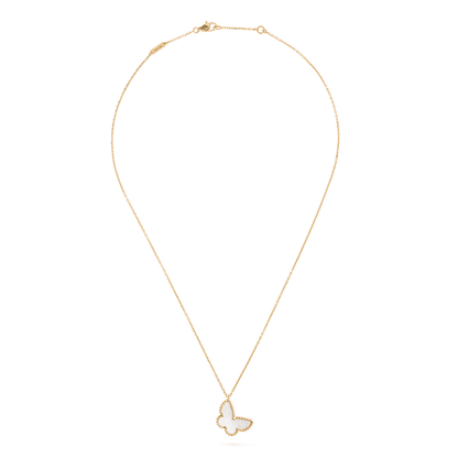 Dây chuyền Van Cleef & Arpels Sweet Alhambra butterfly vàng 18K xà cừ trắng