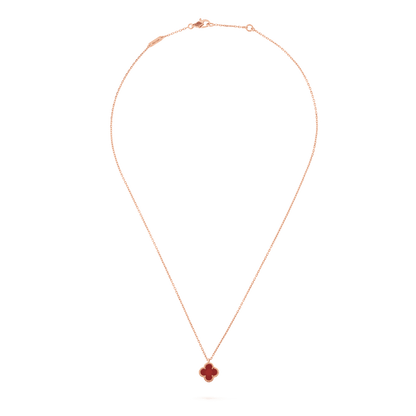 Dây chuyền Van Cleef & Arpels Sweet Alhambra vàng 18K Carnelian đỏ