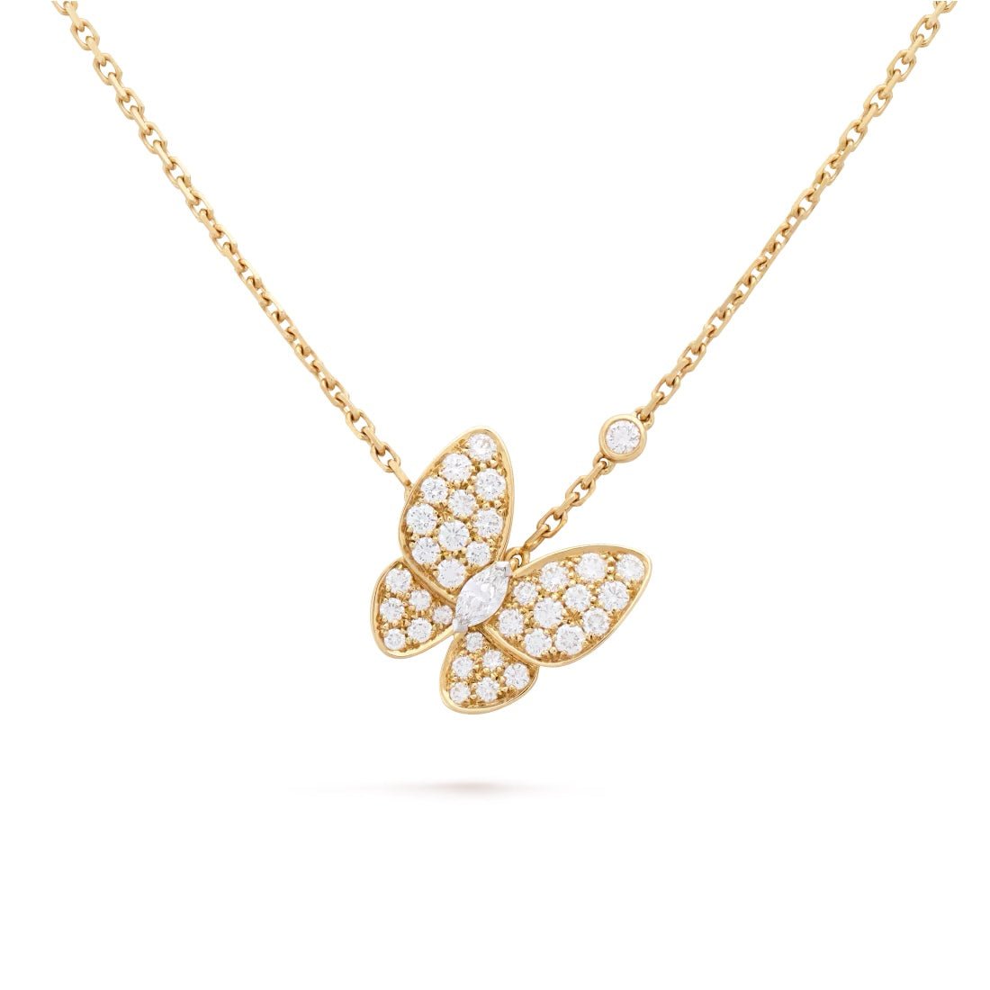 Dây chuyền Van Cleef & Arpels Two Butterfly vàng 18k, kim cương