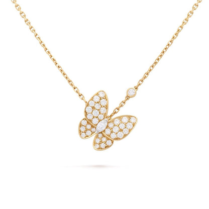 Dây chuyền Van Cleef & Arpels Two Butterfly vàng 18k, kim cương