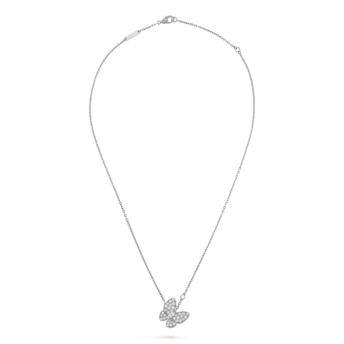   Dây chuyền Van Cleef & Arpels Two Butterfly vàng trắng 18k full kim cương