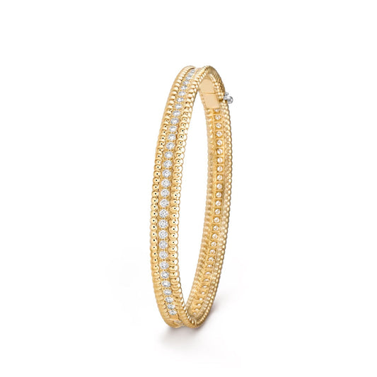   Lắc tay Van Cleef & Arpels Perlée diamonds, 1 rows vàng 18k