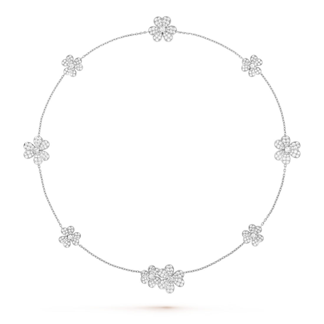 Mặt dây chuyền Van Cleef & Arpels Frivole 9 hoa full kim cương