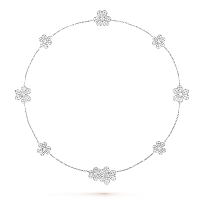 Mặt dây chuyền Van Cleef & Arpels Frivole 9 hoa full kim cương