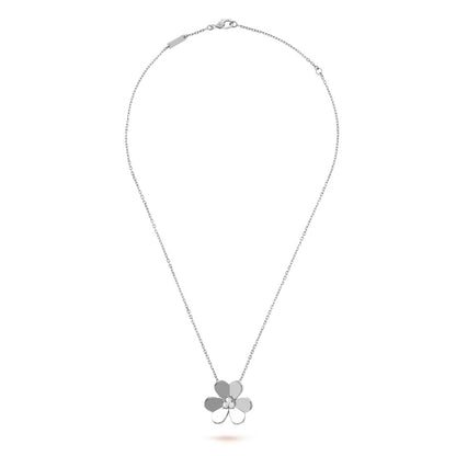   Mặt dây chuyền Van Cleef & Arpels Frivole mẫu lớn vàng trắng