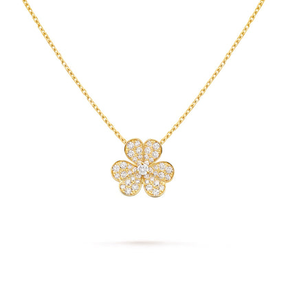   Mặt dây chuyền Van Cleef & Arpels Frivole mẫu nhỏ vàng 18k, kim cương