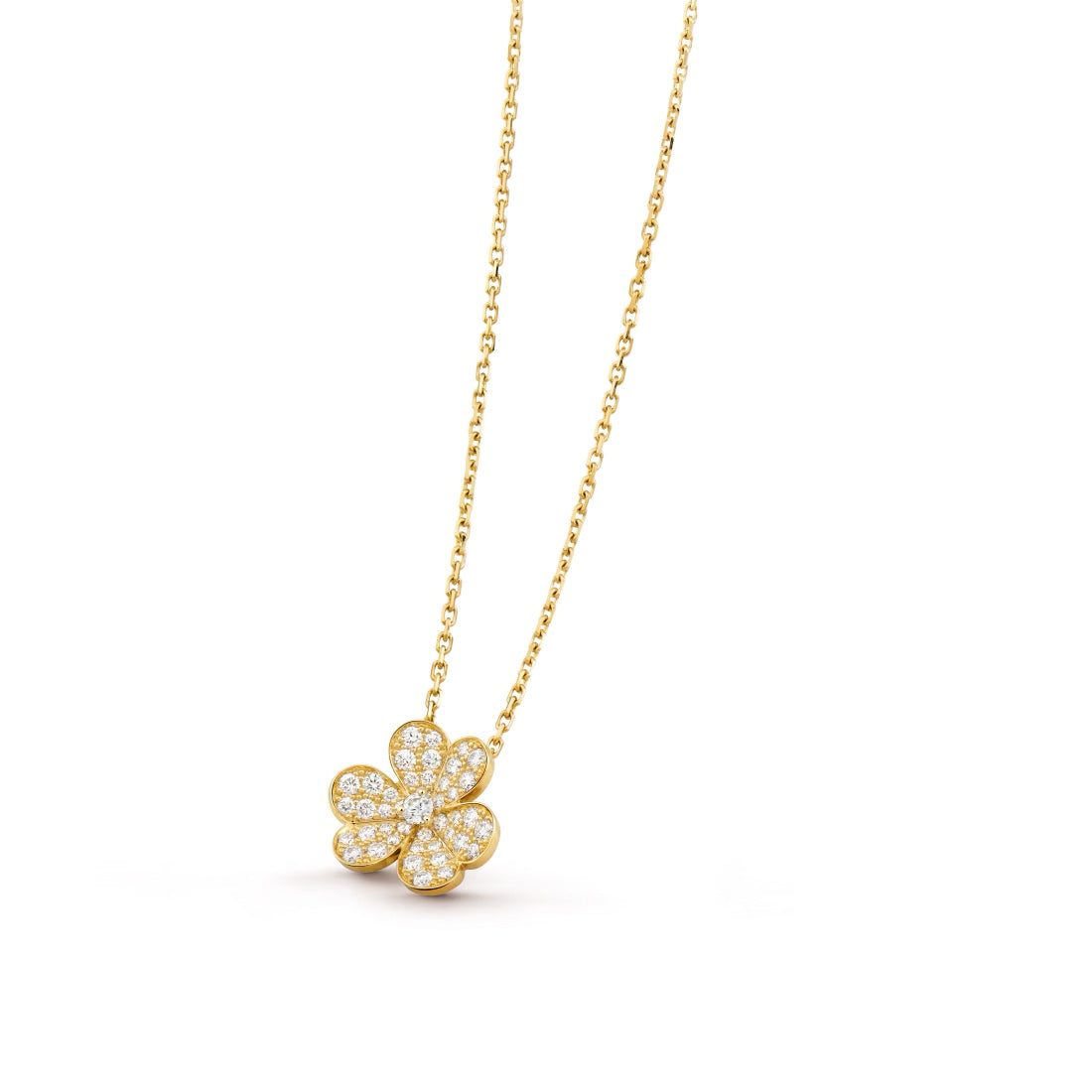   Mặt dây chuyền Van Cleef & Arpels Frivole mẫu nhỏ vàng 18k, kim cương