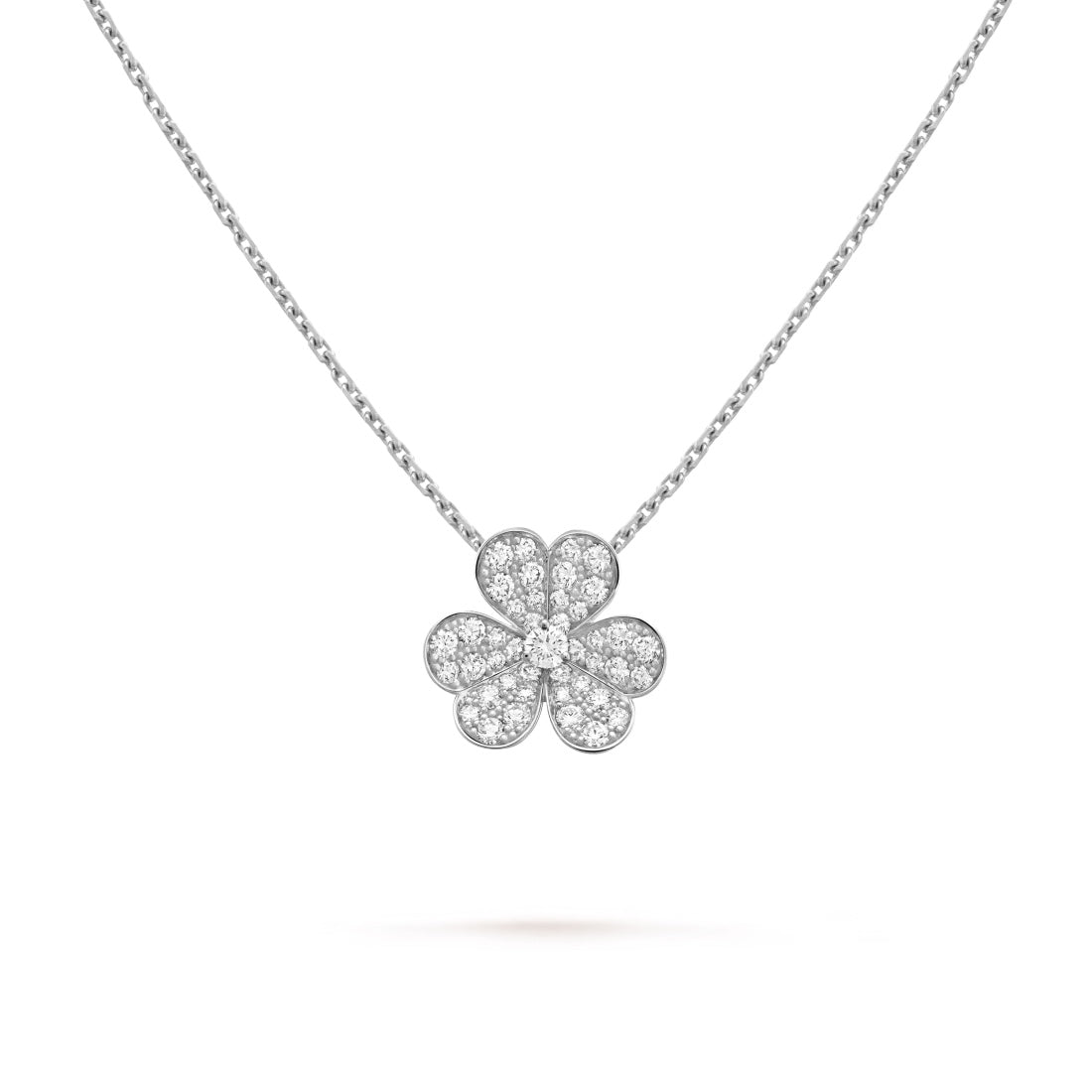   Mặt dây chuyền Van Cleef & Arpels Frivole mẫu nhỏ vàng trắng full kim cương