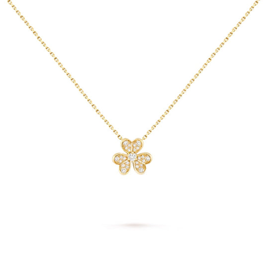   Mặt dây chuyền Van Cleef & Arpels Frivole mini vàng 18k, kim cương