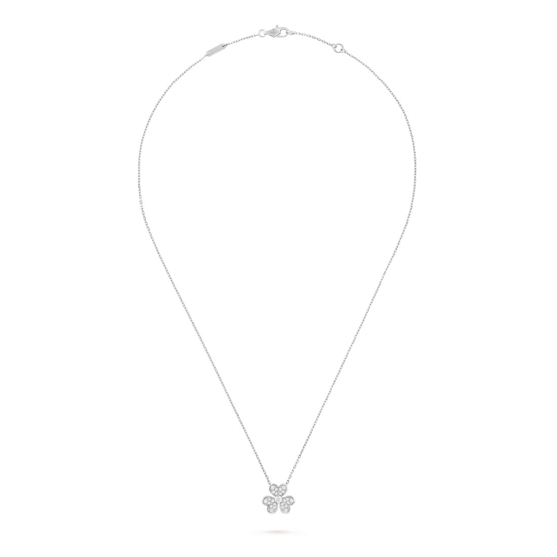   Mặt dây chuyền Van Cleef & Arpels Frivole mini vàng trắng 18k, kim cương