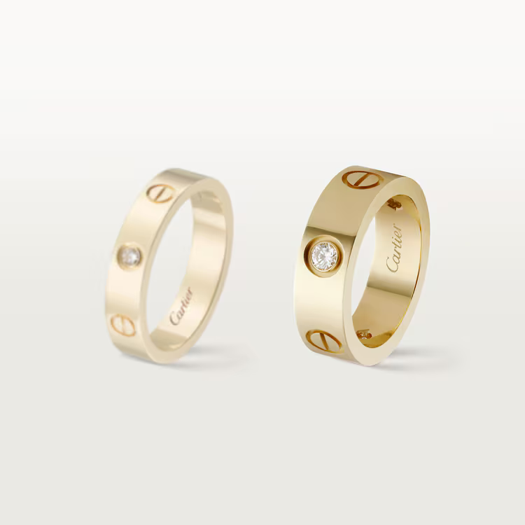   Nhẫn Cartier Love 5.5mm | Vàng 18k - 3 kim cương