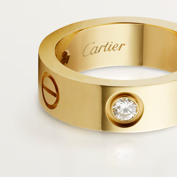   Nhẫn Cartier Love 5.5mm | Vàng 18k - 3 kim cương