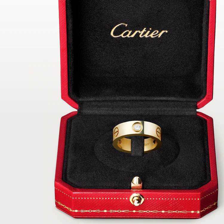   Nhẫn Cartier Love 5.5mm | Vàng 18k - 3 kim cương