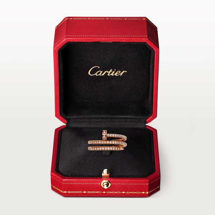 Nhẫn Cartier đinh Juste Un Clou 1.8mm 2 vòng | Vàng hồng 18k - Full Kim cương