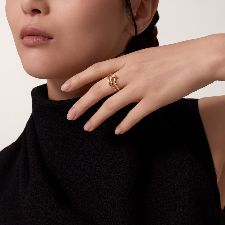   Nhẫn Cartier đinh Juste Un Clou vàng 18k - hai vòng - hai đầu kim