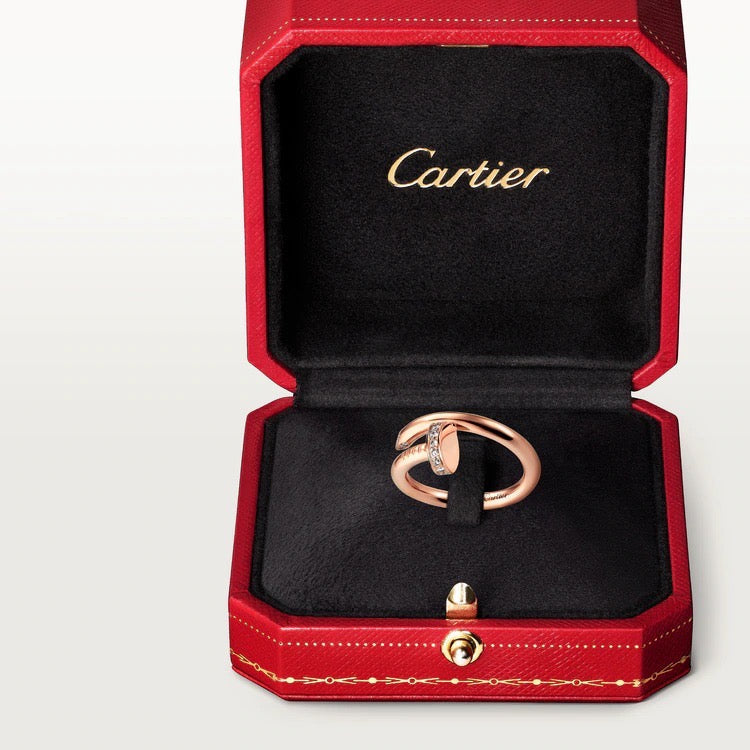   Nhẫn Cartier đinh Juste Un Clou vàng hồng 18k - hai đầu kim - 2.65mm