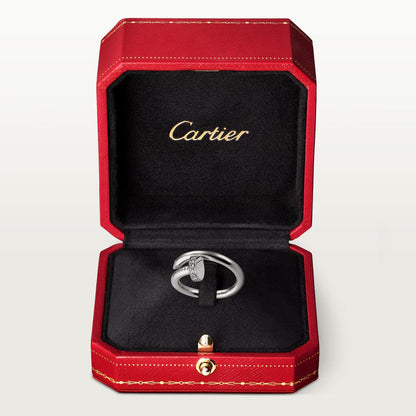   Nhẫn Cartier đinh Juste Un Clou vàng trắng 18k - hai đầu kim - 2.65mm