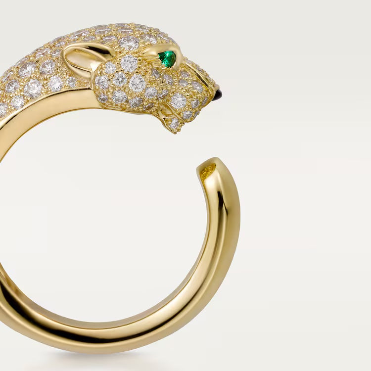   Nhẫn Panthère de Cartier - 11.05mm | Vàng 18k - Diamond - Emerald - Onyx