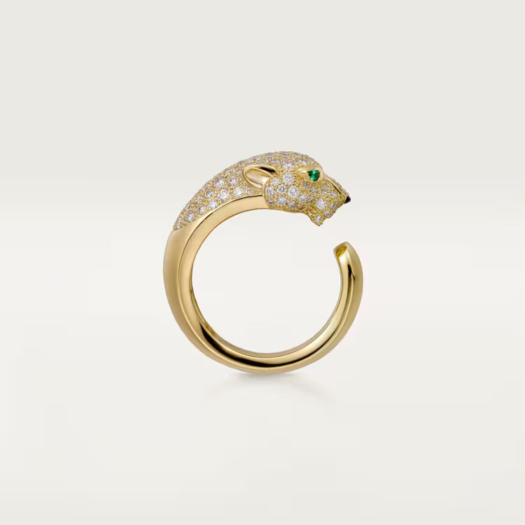   Nhẫn Panthère de Cartier - 11.05mm | Vàng 18k - Diamond - Emerald - Onyx