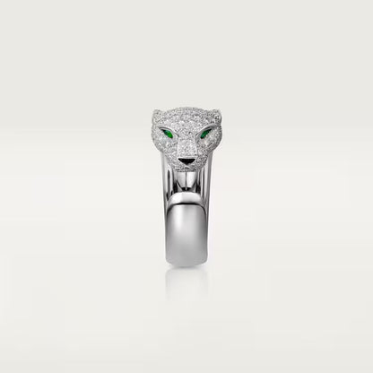   Nhẫn Panthère de Cartier - 11.05mm | Vàng trắng 18k - Diamond - Emerald - Onyx