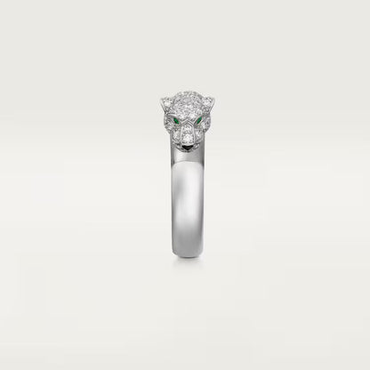   Nhẫn Panthère de Cartier - 7.31mm | Vàng trắng 18k - Diamond - Emerald - Onyx