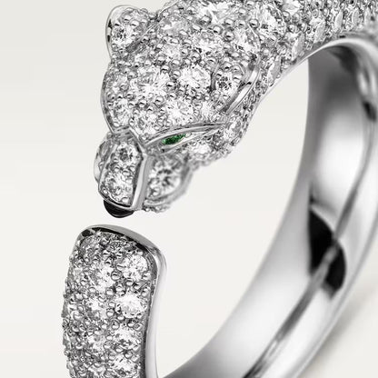   Nhẫn Panthère de Cartier - 7.31mm | Vàng trắng 18k - Diamond - Emerald - Onyx