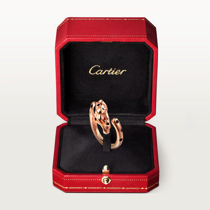   Nhẫn Panthère de Cartier 8.7mm | Vàng hồng 18k - Garnet - Onyx