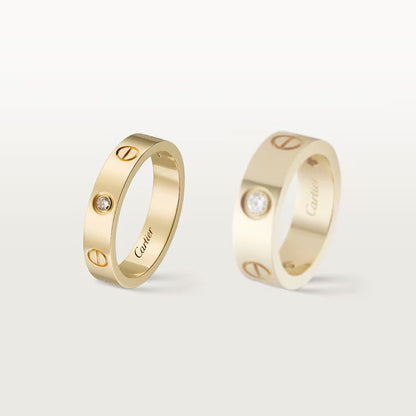   Nhẫn cưới Cartier Love 4mm | Vàng 18k - 1 kim cương