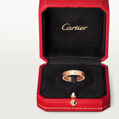   Nhẫn cưới Cartier Love 4mm | Vàng hồng 18k - 1 kim cương