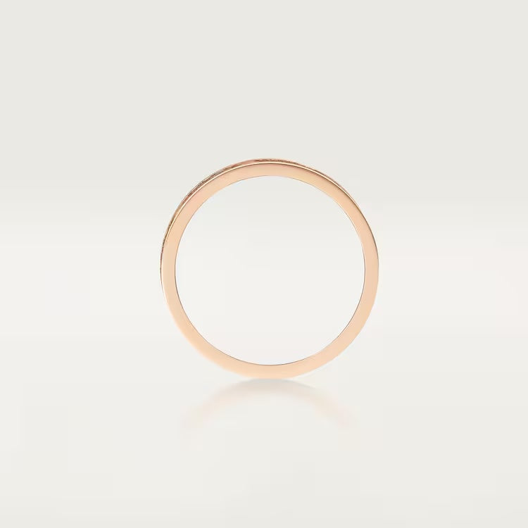   Nhẫn cưới Cartier Love | Vàng hồng 18k - kim cương Pavé