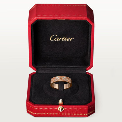   Nhẫn cưới Cartier Love | Vàng hồng 18k - kim cương Pavé