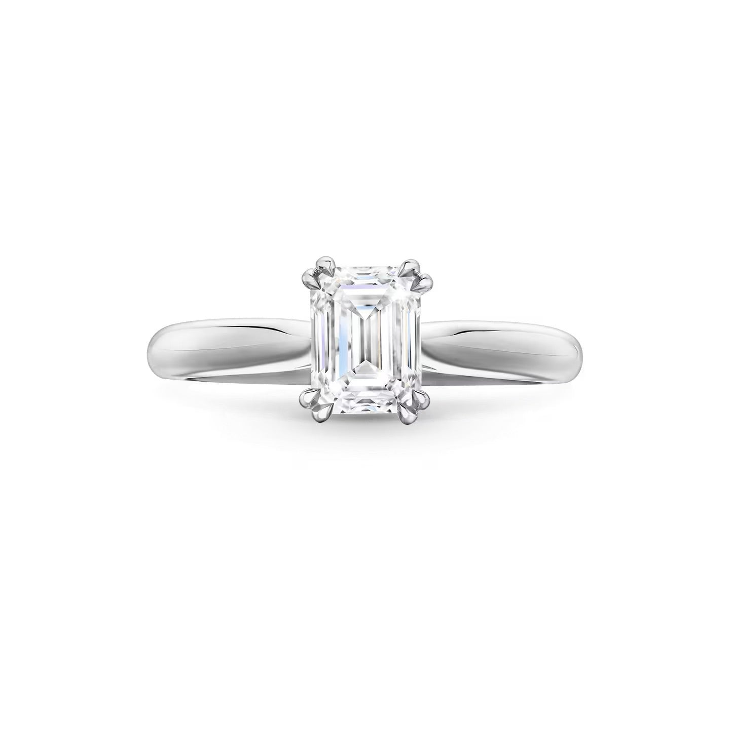   Nhẫn đính hôn Solitaire Emerald-Cut