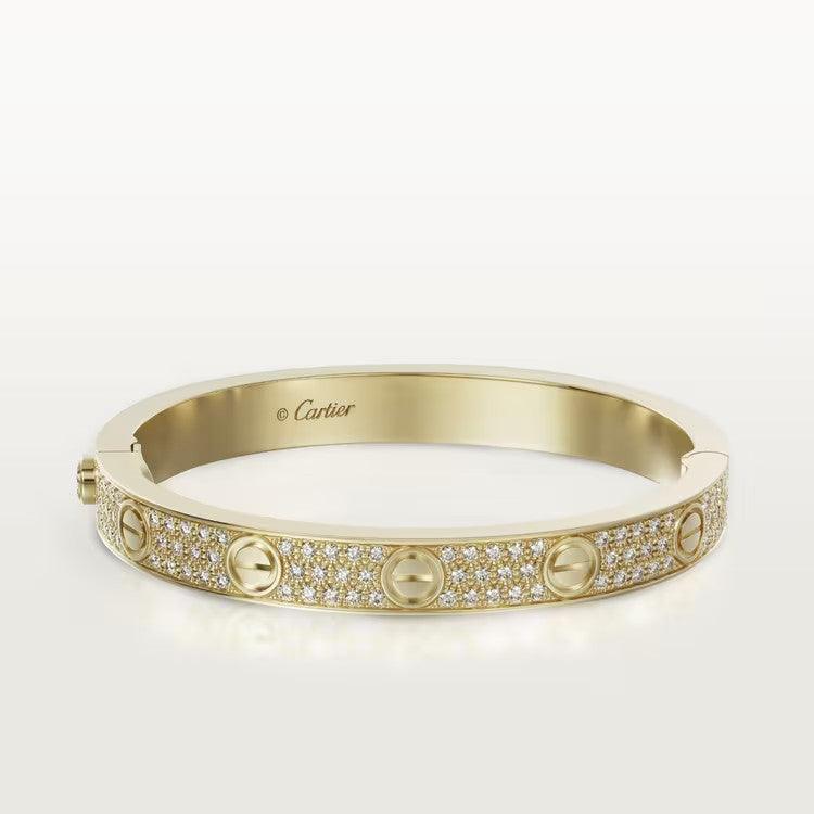   Vòng Tay Cartier LOVE vàng 18k - full kim cương - 6.1mm