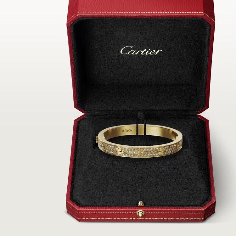   Vòng Tay Cartier LOVE vàng 18k - full kim cương - 6.1mm